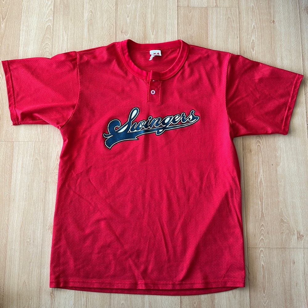 Retro red Swingers baseball shirt